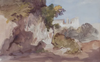 Paisaje con edificios distantes